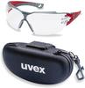 Uvex 9198258, Uvex pheos cx2 9198 9198258 Schutzbrille inkl. UV-Schutz Rot, Grau