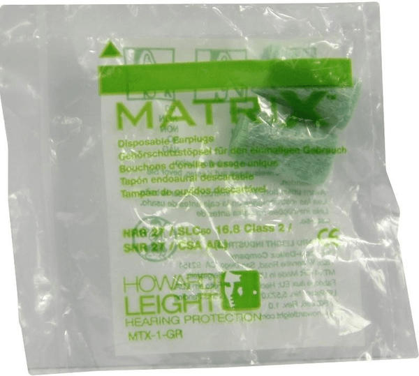 Axisis Howard Leight Matrix green Gehörschutzstöpsel (2 Stk.)