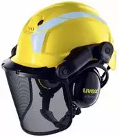 UVEX Forsthelm Schutzhelm mit Visier gelb pheos forestry 9774