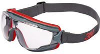 3M GG501, 3M Goggle Gear 500 GG501 Vollsichtbrille mit Antibeschlag-Schutz Grau, Rot
