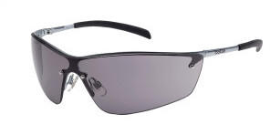 Bolle Safety SILPSF Glasses Metal Frame with Tipgrip PC Anti-Scratch and Fog Lens, Smoke