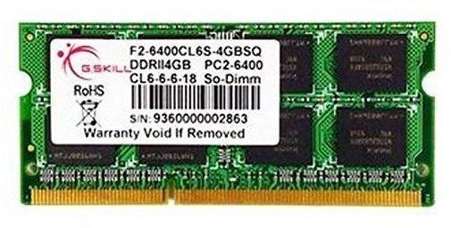 G.Skill SQ Series 4GB Kit DDR3 PC3-6400 CL6 (F2-6400CL6S-4GBSQ)