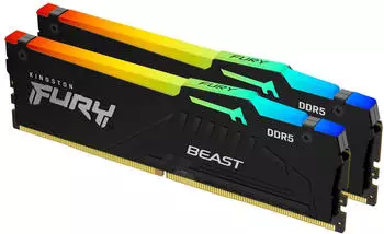 Kingston FURY Beast RGB 64GB Kit DDR5-6400 CL32 (KF564C32BBEAK2-64)