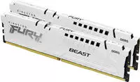 KINGSTON FURY Beast wei&szlig; DIMM Kit 64GB, DDR5-6000, CL30-36-36, on-die ECC