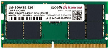 Transcend 32GB Kit DDR5-4800 CL40 (JM4800ASE-32G)