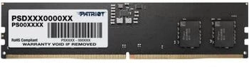 Patriot MEMORY DIMM 8GB DDR5-5600/PSD58G560081 (1 x 8GB 5600 MHz DIMM) Schwarz