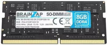 Brainzap DDR4 SO-DIMM 8GB 2133MHz CL15 Unbuffered Non-ECC (BS-D4-8G-SO-2R-2133P-SE0-10)