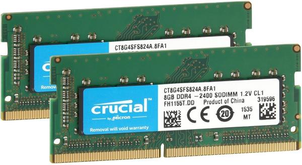 Crucial DIMM 16GB Kit DDR4-2400 CL17 (CT2K8G4SFS824A)