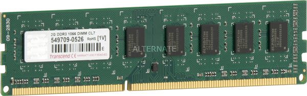 Transcend 4GB DDR3 PC3-10666 CL9 (TS512MLK64V3N)