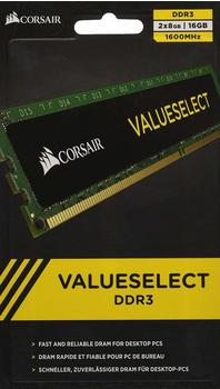 Corsair ValueSelect 16GB Kit DDR3 PC3-12800 CL11 (CMV16GX3M2A1600C11)