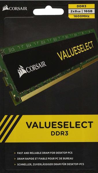 Corsair Value Select 16GB Kit DDR3 PC3-12800 (CMV16GX3M2A1600C11)