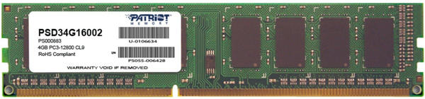 Patriot Signature 4GB DDR3 PC3-12800 CL9 (PSD34G16002)