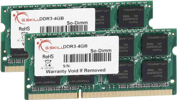 G.Skill 8GB Kit SO-DIMM DDR3 PC3-8500 (F3-8500CL7D-8GBSQ) CL7