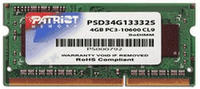 Patriot Signature 4GB SO-DIMM DDR3 PC3-10600 CL9 (PSD34G13332S)