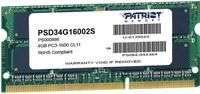 Patriot Signature 4GB SO-DIMM DDR3 PC3-12800 CL11 (PSD34G16002S)