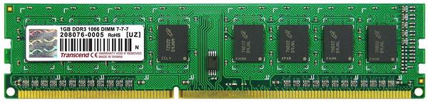 Transcend 1GB DDR3 PC3-8500 CL7 (TS128MLK64V1U)