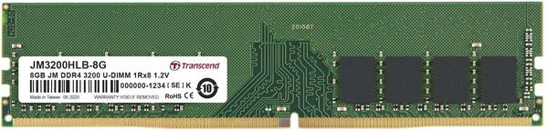 Transcend JetRAM 8GB DDR4-3200 CL22 (JM3200HLB-8G)