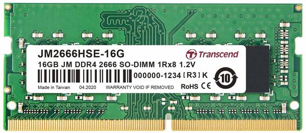 Transcend JetRAM 16GB DDR4-2666 SODIMM CL19 (JM2666HSB-16G)