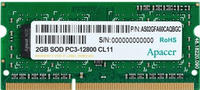Apacer 2GB SODIMM DDR3-1600 (AS02GFA60CAQBGC)
