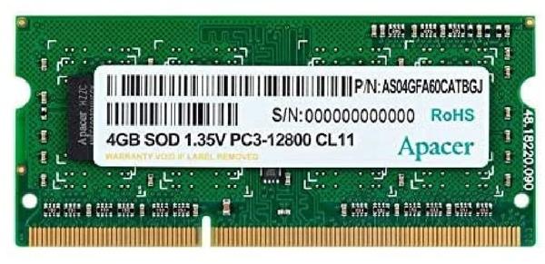 Apacer 4GB SODIMM DDR3-1600 (AS04GFA60CATBGJ)