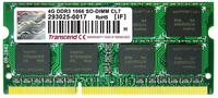Transcend 4GB SO-DIMM DDR3 PC3-8500 (TS512MSK64V1N) CL7