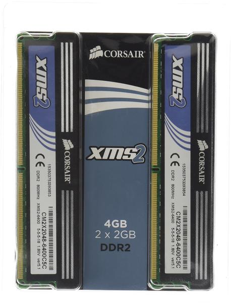 Corsair XMS2 4GB Kit DDR2 PC2-6400 CL5 (TWIN2X4096-6400C5C)