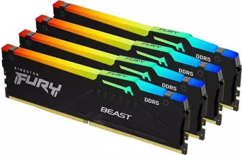 Kingston FURY Beast RGB 128GB Kit DDR5-5200 CL40 (KF552C40BBAK4-128)