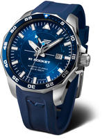 Vostok Europe NH34-225A712-LBBLAU Herren-Automatikuhr GMT Rocket N1 Dunkelblau