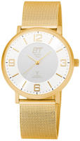 ETT Funkuhr "Atacama" Armbanduhr, Solar, Damenuhr, Herrenuhr, Edelstahlarmband,