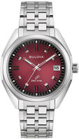 Bulova 96B401 Herrenuhr Jet Star Stahl/Weinrot