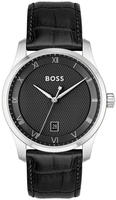 BOSS Quarzuhr "PRINCIPLE" Herrenuhr, Armbanduhr, Datum, Lederarmband