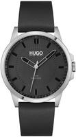 HUGO Quarzuhr "FIRST" Armbanduhr, Herrenuhr, Mineralglas, Lederarmband