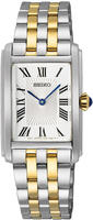 Seiko SWR087P1 Damenuhr Rechteckig Zweifarbig