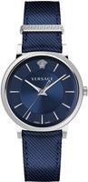 Versace V Circle Uni Uhr silber blau - Silber
