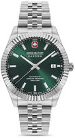 SWISS MILITARY HANOWA - DILIGENTER - AUTOMATIK - silber gr&uuml;n - 41mm -...