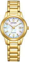 Citizen Solaruhr Armbanduhr, Damenuhr, Edelstahlarmband, Datum