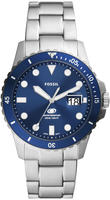 Fossil Blue Dive Quarzuhr aus Edelstahl silber