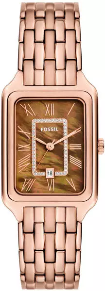 Fossil Uhr für Damen Raquel Quarz/3-Zeiger Datum Uhrwerk 26 mm
