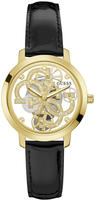 Quarzuhr GUESS "QUATTRO CLEAR", schwarz, Armbanduhren, Damen, Quarzuhr,...
