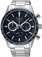 Seiko Chronograph Armbanduhr, Quarzuhr, Herrenuhr, Stoppfunktion, Datum