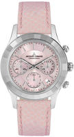 Jacques Lemans Chronograph "Venice" Armbanduhr, Damenuhr, Lederarmband,