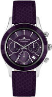 Jacques Lemans Chronograph "Venice" Armbanduhr, Damenuhr, Lederarmband,