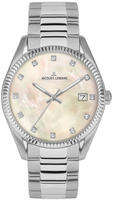 Jacques Lemans Quarzuhr "Derby" Armbanduhr, Damenuhr, Datum, Perlmutt-Zifferblatt,