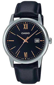 Casio MTP-V002 leather silver grey/black/black