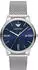 Emporio Armani Uhr mit drei Zeigern und schwarzem Mesharmband AR11571