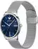 Emporio Armani Uhr mit drei Zeigern und schwarzem Mesharmband AR11571