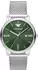 Emporio Armani Uhr mit drei Zeigern und schwarzem Mesharmband Ar11578