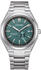 grün, silberfarben, Titan: Citizen Armbanduhr NJ0180