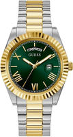 Quarzuhr GUESS "CONNOISSEUR", silber (silberfarben, goldfarben, schwarz),
