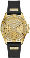 Multifunktionsuhr GUESS "LADY FRONTIER", schwarz, Armbanduhren, Damen, Armbanduhr,